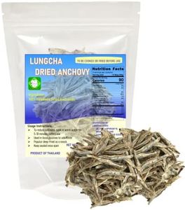 Dried Anchovy Headless Deep-frying as Snack or add flavor to soups, side dish Product of Thailand 3.5 Oz.(100)