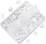 Silicone Earring Backs for Studs 6 Styles Clear Hypoallergenic Rubber Earrings Safety Back Stopper Replacement Kit (550 Pcs)