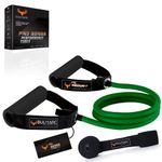 BULMARC’S Resistance Tube/Bands for Exercise Set (Pro Medium) with Foam Handle with Door Anchor, Featuring eBOOK with 45+ Exercises for Full Body Workout/Toning Tube with Handle (30-40LBS)