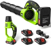 VASG Leaf Blower Cordless, 3 x 21V Batteries & Fast Charger Set, Variable Speed Mode, Lightweight Handheld Electric Leaf Blower for Lawn Care, Yard, Garden, Patio & Outdoor Cleanup