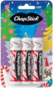 Chapstick (Candy Cane Flavor, 0.15 Oz, 3 Sticks) Lip Balm Tube, skin Protectant, Lip Care