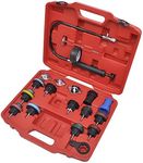 vidaXL Universal Radiator Pressure Tester Kit - 18 pcs - Cooling System Leak Detection Tool - Compatible with Multiple Vehicle Brands - Delivered in a Blow-Moulded Case