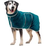 Lucky Paws® UK Dog Drying Coat - Luxurious Double Layer Dog Towel Robe - Dry Your Dogs in Minutes - Ultra Absorbent Drying Robe & Super Soft Dressing Gown (XL, Teal)