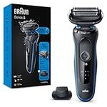 Braun Series 5 Electric Shaver, With Precision Trimmer Attachment For Moustache & Sideburns Trimming, 100% Waterproof, 2 Pin Bathroom Plug, 50-B1200s, Blue Razor Rated Which? Best Buy