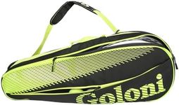 Goloni Tennis Bag 3-4 Racquets with Front Extral Pocket for Other Essentials,Tennis Rackets Bag with Removable Shoulder Strap,Yellow