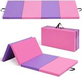 ZENOVA Gymnastics Mat 3'x6'x2' Exercise Mat Gym Mat for Home Aerobics Workout Foldable Tumbling Mat Children Gifts