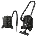 Powersonic Bagless Black 20L Fireplace Ash Vacuum Cleaner/Blower Hoover Wood Burner Vac Collector - Ideal for For Fireplaces, Log Burners, Grills, BBQ's, Fire Pits & Chimineas 1200w