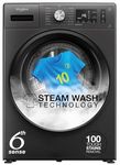 Whirlpool 8 Kg 5 Star Inverter Supreme Care Front Load Fully Automatic Washing Machine with In-Built Heater (XS8014BWME, MidNight Grey, Steam Technology, 100+ Tough Stains, 6th Sense Soft Move)