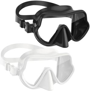 W WSTOO Snorkel Diving Mask,Adults Swim Goggles with Nose Cover,Panoramic Anti Glare HD Tempered Glass,Lens Anti Fog Coating Treatment,Effectively Preventing Fogging