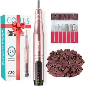 COSLUS C20 Cordless Nail Drill Electric File, All-in-One Kit, Gold