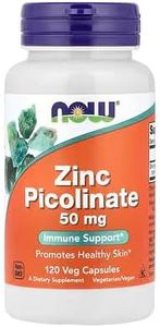 NOW Foods Supplements, Zinc Picolinate 50 mg, Supports Enzyme Functions*, Immune Support*, 120 Veg Capsules (Packaging may vary)