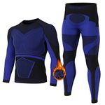 MEETWEE Men’s Thermal Underwear Set, Winter Base Layer Long Sleeve Long Johns Quick Dry Compression Top & Bottom for Sport Skiing Running Hiking