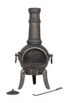 La Hacienda Sierra Large - Cast Iron Chiminea -BBQ Grill - Traitional - Patio Heater - Wood Burner - Large - 107cm Tall