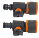 URPIZY 2PACK Quick Release in Line Shut Off Valve,Garden Hose Pipe in Line Tap Shut Off Valve Fitting Connect Adaptor Tool Gadget