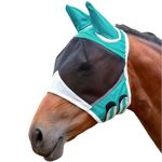 MUNSKT Horse Fly Mask Breathable Stretchy Large Eye Space Mosquito Insect Shires Fly Mask with Ears for Horses (M)