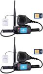 2-Pack Push-to-Talk Over Cellular (PoC) Mobile Radios with GPS SOS - 4G LTE Nationwide PTT Unlimited Range License-Free for in-Vehicle Communication Include Dispatch Account (GPS)