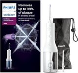 Philips Sonicare Cordless Power Flosser 3000 Oral Irrigator - Water Flosser for Teeth, Gums and Dental Care, White (Model HX3826/31)