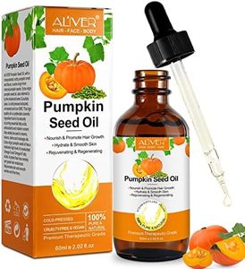 Pumpkin Seed Oil 2Fl Oz, Pure Cold Pressed Pumpkin Seed Oil for Dry Damaged Hair Growth, Moisturizing Scalp Hair Growth Oil, Nourishment for All Hair Types