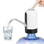 Water Bottle Pump Electric Portable USB Charging 5 Gallon Water Dispenser for Kitchen Home Office Camping (White)