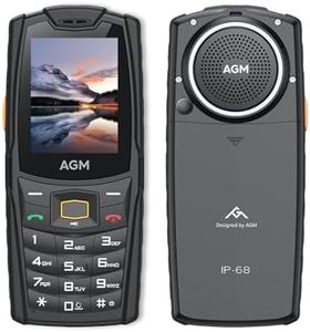 AGM M6 Outdoor Handy ohne Vertrag, Robust, 2.4 Zoll Farbdisplay, große Schrift und große Taste, 2500 mAh Akku 48MB+128MB, Wasserdicht (IP68/IP69K), 4G Dual SIM, Tastenhandy Schwartz (M6)