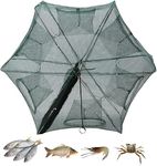 SOONHUA Fishing Net,Foldable Crab Trap Crayfish Trap,6/12 Holes,Quickly Opened Fishing Bait Traps with Zipper,Landing Net Trap Cast Dip Cage Fish Shrimp Minnow Crayfish Crab Baits Mesh Trap