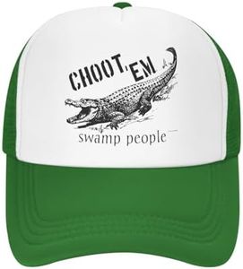 Swamp People Mesh Hat Baseball Cap Dad Hat Classic Adjustable Denim Hat Trucker Dad Cap Outdoor Sport Hats Mens Womens, Green, One Size