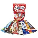 Hot Chocolate Selection Gift Hamper - Celebrations Hot Chocolate Sachets Bulk Buy 8 x 25g Chocolate Multipack with Topline Card. Gift Set for Stocking Fillers, Secret Santa Gifts or Movie Night