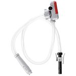 TERA PUMP TRFA01 4-AA Battery Powered Fuel Transfer Pump w/Flexible Intake hose and No-spill Auto-Stop Nozzle, attachable to gas cans and more