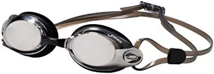 FINIS Bolt Goggles - Competitive Swim Goggles for Women and Men - Anti-Fog Goggles with UV Protection - Easily Adjustable Adult Swimming Goggles with 3 Interchangeable Nose Pieces - Silver/Mirror