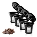 SIUDANGKA 4 Pack Reusable Coffee Pod Coffee Filter Ninja Coffee Maker, K Cup Reusable Pod Compatible Ninja Dual Brew Pro Coffee Ninja CFP201 CFP301 Ninja Coffee Accessories Ninja Reusable K Cup