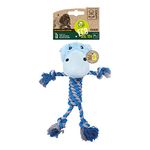 M-PETS Coco Eco Dog Toy, 100% Recycled Plastic Dog Toy with Squeaker & Cotton Rope, Safe, Non-Toxic, Durable, Fetch, Chew, Tug-of-War, Promotes Dental Health, Bonding, Exercise, Perfect for Puppies