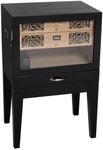 Humidor Supreme Balthazar II End Table Humidor (Black Oak), Designed to Enhance Your Residential Home, Office, or Entertainment Area.