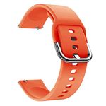 AEETZ 22mm Width Soft Silicon Metal Buckle Band Strap Compatible with Gear S3/S3 Frontier/Galaxy Watch 3 45mm/Watch GT2e/GT2(46mm)/Honor Magic Watch 2(46mm) Fossil Gen 5 - (22mm, Orange)