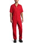 BSF Uniforms Men's Pure Cotton Half Sleeves Red XXL Size Work Wear Protective Coverall (Overall, Boiler Suit and Jumpsuit)