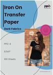 PPD Inkjet PREMIUM Iron-On Dark T Shirt Transfers Paper LTR 8.5x11" pack of 100 Sheets (PPD004-100)