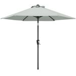 MasterCanopy Patio Umbrella for Outdoor Market Table -8 Ribs(2.7M,Grey)