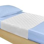 Heavy Absorbency Bed Pads with Tuckable Sides 86 x 91 cm, Washable and Reusable Incontinence Bed Underpads 2 Pack