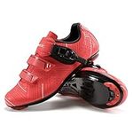 Santic Cycling Shoes Road Bike Shoes Unisex Men's or Women's Road Cycling Riding Shoes Bike Shoes with Buckle- Roadway Red