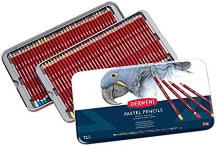 Derwent Pastel Pencils, 4mm Core, Metal Tin, 72 Count (32996)