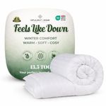 Opulent Home 13.5 Tog Double Duvet 200x200cm – Warm Winter Thick Quilt, Luxury Soft Touch, Hypoallergenic Anti-Allergy Hollowfibre, Hotel Quality, Feels Like Down - Machine Washable and Made in UK