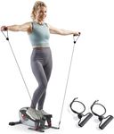 Sunny Health & Fitness Smart Mini Elliptical w/Resistance Bands for Leg & Arm Exercise,16 Resistance Levels Magnetic Sitting/Standing Pedal Exerciser w/LCD Monitor for Home Use,SF-E323054