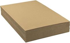 Mat Board Center, 25 Pack 12x16 Brown Cardboard sheet, 1/8 inch thick, Flat Corrugated Cardboard Inserts for Packing, Shipping, Mailing, Cardboard Backing, Art Craft Card Board