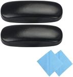 aoozleny Hard eyeglass case，protective hard shell metal glasses case fits medium size frames,2 PCS, Black, Medium