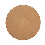 Turntable Platter Mat, Record Pad Cork Anti Static Non Slip Phonograph Record Player Slipmat Accessory with Recessed Label Professional Tuning Equipment Improve Sound Quality Reduces Noise 12in