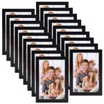 Hoikwo Multi 6x4 Photo Frames Set of 18, 4x6 Black Picture Frames for Wall Hanging or Tabletop Display
