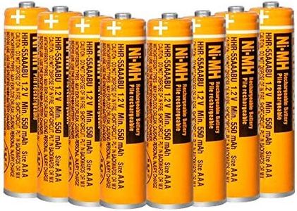 Triangle Power 8 Pack HHR-55AAABU NI-MH Rechargeable Battery 550mAh AAA 1.2V Batteries for Panasonic Cordless Phones