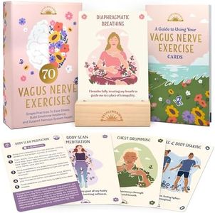 70 Vagus Nerve Exercises - Cards for Nervous System Regulation - Polyvagal Theory Techniques to Reduce Stress & Anxiety on 3.5" x 5" Cards - Breathwork, Mindfulness, Movement & Sensory Exercises