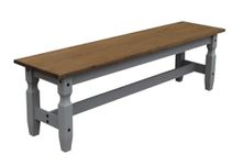 Mercers Furniture Corona Grey Wax 5'0" Bench