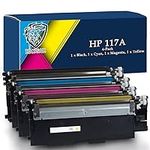 Replacement Compatible With HP 117A 4-Colour Black Cyan Magenta Yellow Toner Cartridges For HP Colour Laser 150 150a 150nw MFP 178nw 178nwg 179fng 179fnw 179fwg W2070A W2071A W2072A W2073A