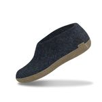 Glerups 100% Sheep Wool Slipper with leather sole - Unisex Slip-on - Nature Brown